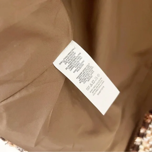 Ann Taylor Fringe Tweed Brown Jacket Blazer Size 4 - Picture 6 of 7